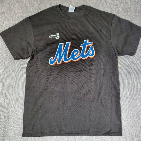 New York Mets Max Sherzer MLB T-Shirt Size Large Black Cotton Crewneck Sports - Picture 1 of 9
